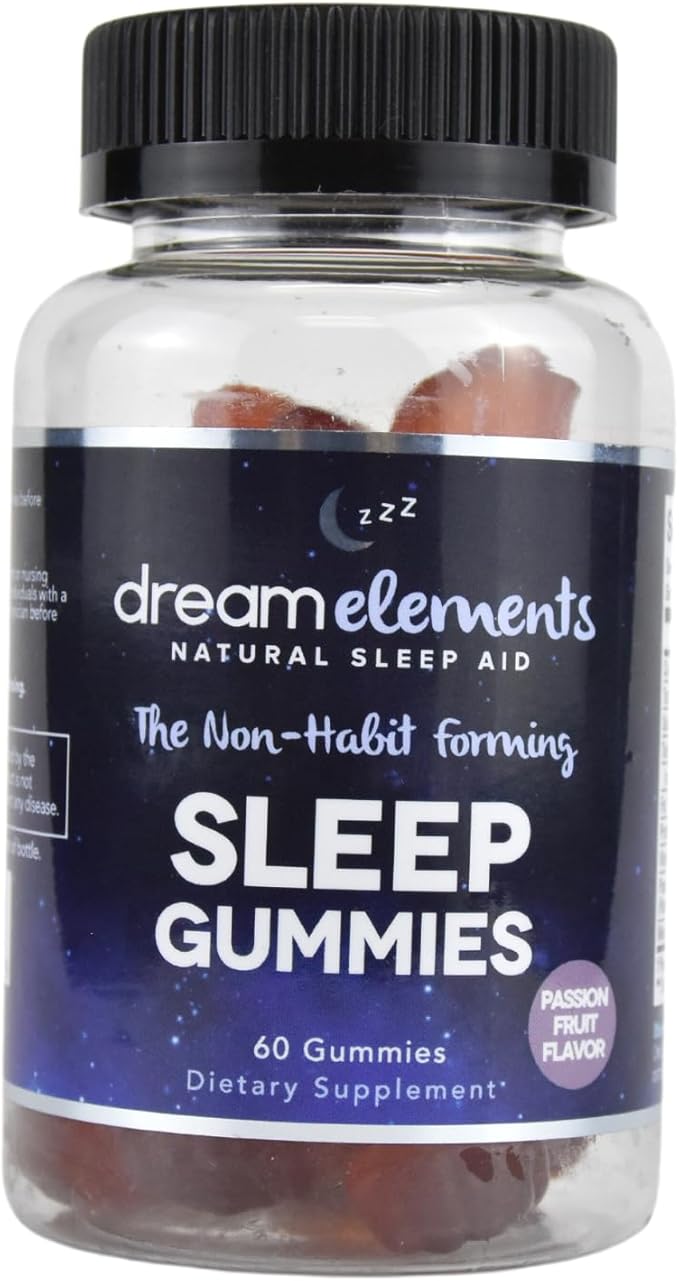Sleep Supplement Gummies - All Natural, Passion Fruit Flavor, 60ct