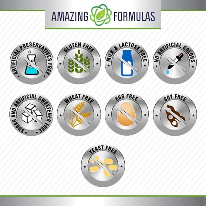 Amazing Formulas Citicoline Supplement | 1000 Mg per Serving | 120 Capsules | Non-GMO | Gluten-Free | Made in USA