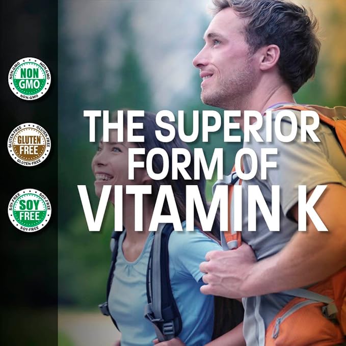 Bronson Vitamin K2 as MK-7 Menaquinone 100 mcg Non-GMO, 60 Capsules