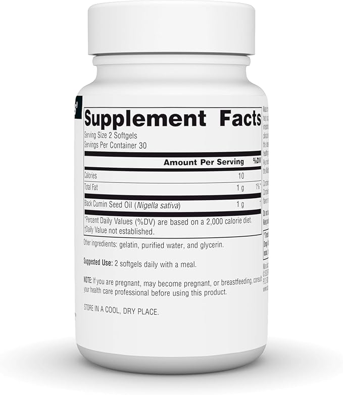 Source Naturals Black Seed Oil for Respritory Support* - 60 Softgels