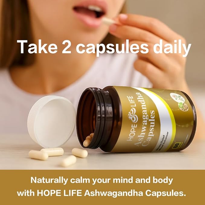 Herbal Mood & Sleep Support - Contains Ashwagandha, Spearmint Ext, GABA, Casein Protein Peptide, L-Theanine, Ginger Oil, Black Pepper Extract - Non-GMO, Soy-Free & Gluten-Free, 60 Capsules