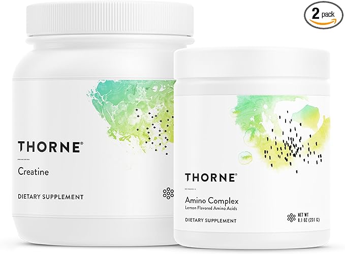 THORNE - Performance Essentials Bundle: Creatine & Amino Power Pack - Muscular Support, Energy Boost, and Cognitive Function - NSF Certified - 30 to 90 Servings