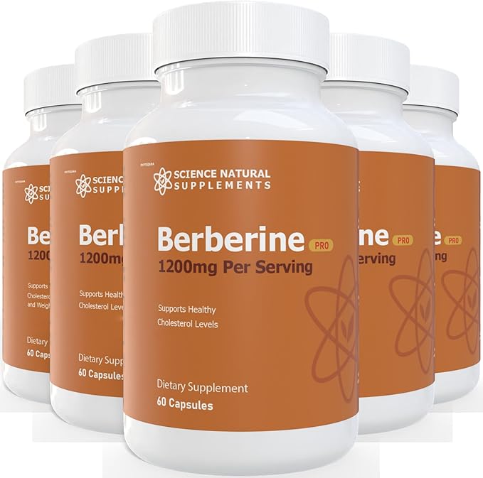 Berberine Pro, Science Natural Supplements, 60 Capsules, Blood and Cholesterol Support (5)