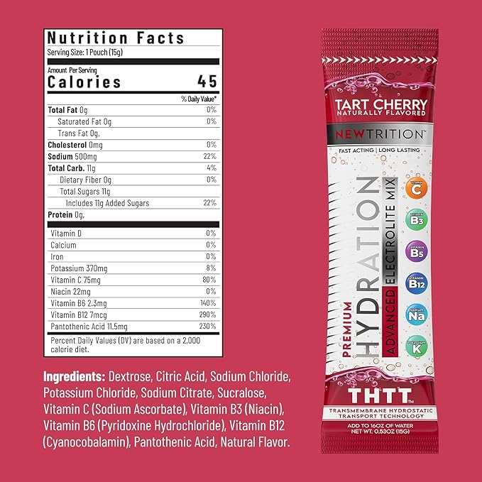 Hydration Powder, Electrolyte Powder Packets, Naturally Flavored Hydrating Packets for Water, Fast Acting Hydrate Electrolytes with Vitamins C & D
