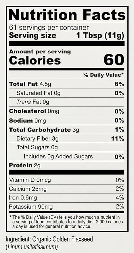 Anthony's Organic Whole Golden Flaxseeds, 1.5 lb, Gluten Free, Non-GMO, Vegan