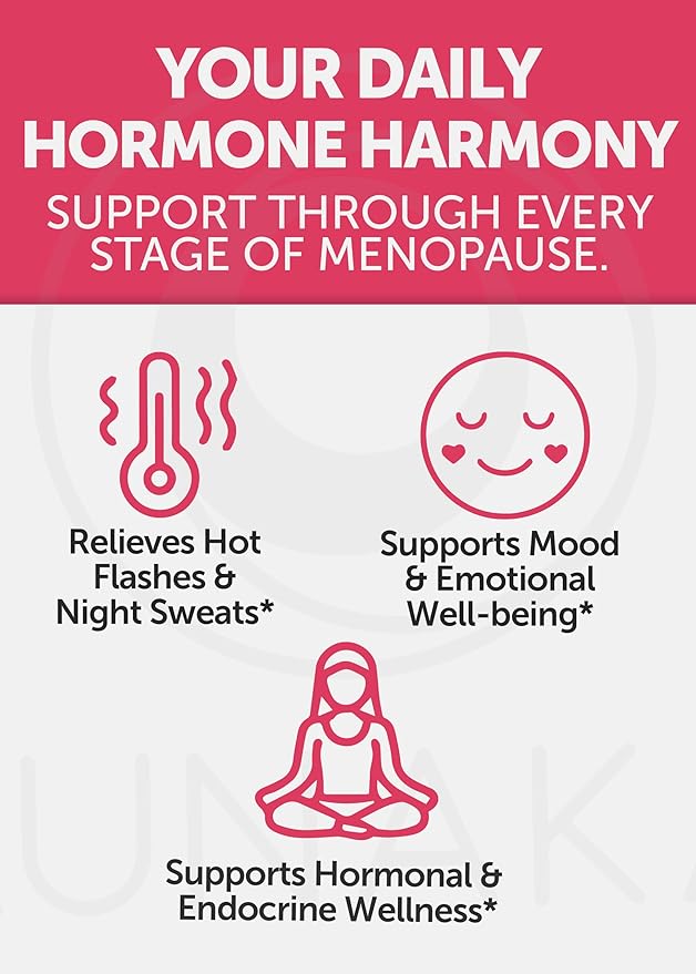 Lunakai USA Made Natural Menopause Supplements for Women – 13-in-1 Menopause Relief for Hot Flashes, Night Sweats, Sleep & Mood Support, 60ct