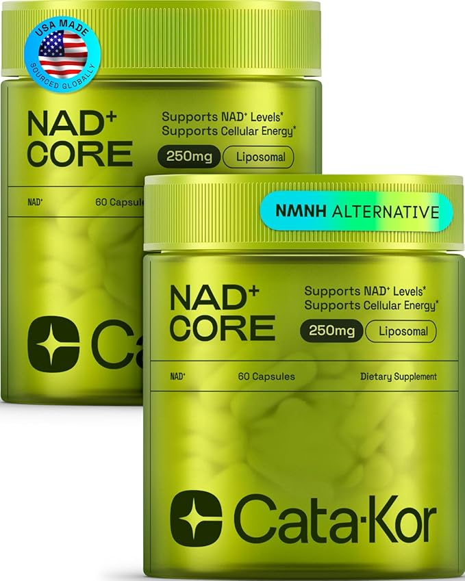 NMNH Supplement Alternative - Liposomal NAD CORE 250mg - 60-Day Supply - Pack of 2 - High Purity NAD Supplement for Healthy Aging, Energy - 60 Capsules