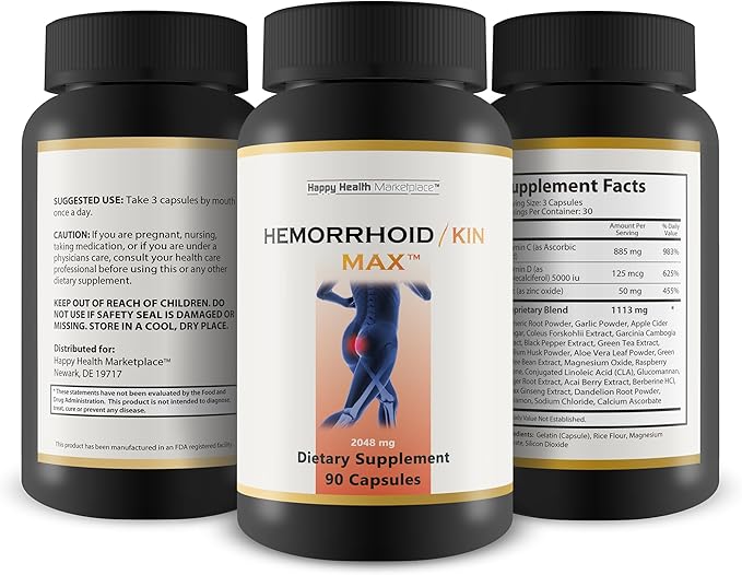 Hemorrhoid / Kin Max Hemorrhoid Treatment - Our Best Hemorrhoids Treatment for Hemorrhoid Relief - Hemorrhoid Treatment for Women & Men - Natural Hemorrhoid Shrinking Treatment Hemorrhoid Care