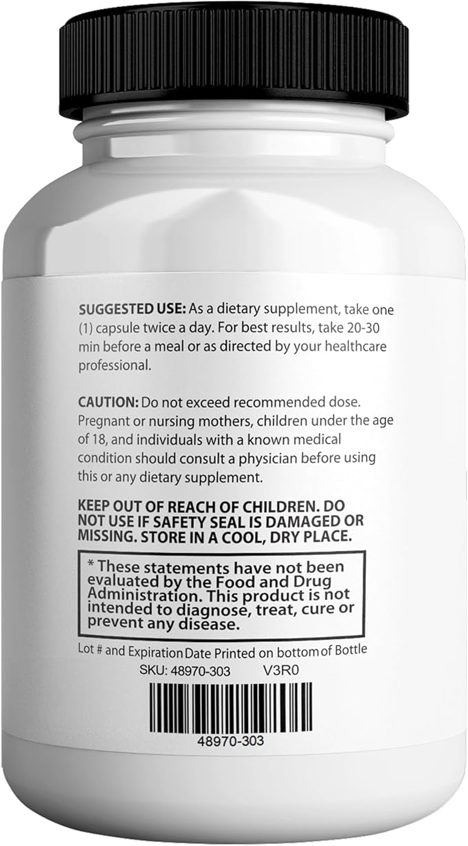 Vitaliflow Max Digestive Enzyme Supplement, 60 Veggie Capsules, Maximum Strength with Lactobacillus & Bromelain (5)