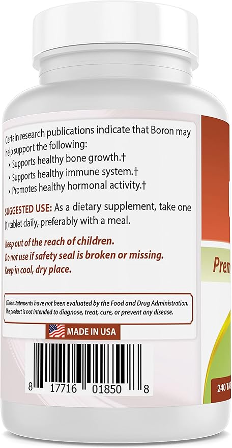 Best Naturals Boron Supplements 5 mg 240 Tablets (240 Count (Pack of 2))