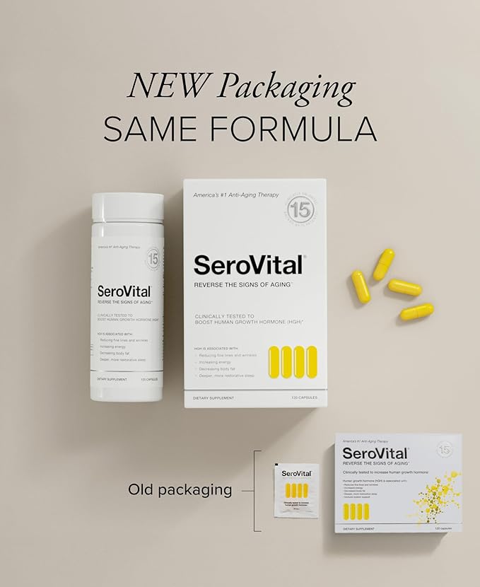 Serovital Renewal Complex - Anti Aging Supplements - Amino Acids - Peptides - Improved Energy and Immunity, Better Deeper Sleep, 30-Day Supply