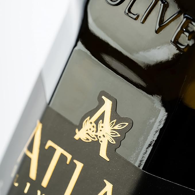 Atlas 1 LT Cold Press Extra Virgin Olive Oil in Glass Bottle, Polyphenol Rich from Morocco | Newly Harvested Unprocessed from One Single Family Farm | Moroccan Organic EVOO Trusted by Award-Winning Chefs