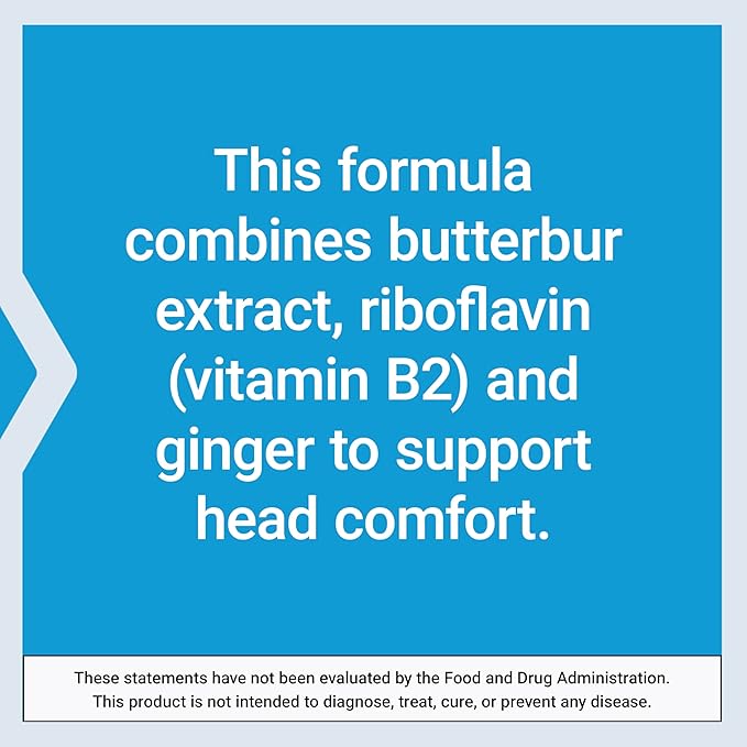 Life Extension Migra-Eeze - Butterbur Root Extract with Vitamin B2 (Riboflavin) & Ginger Supplement - Formula to Ease Head Discomfort - Gluten-Free — 60 Softgels