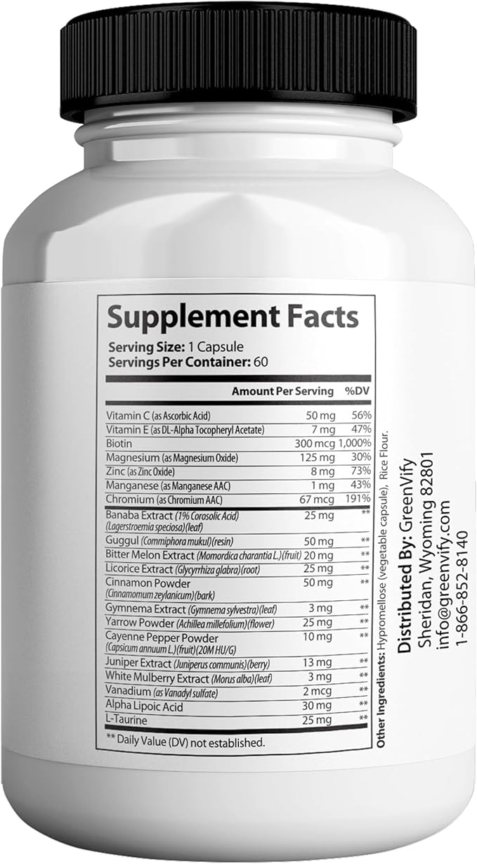 VitalFlow Blood Balance Max | Advanced Herbal Formula with Banaba Leaf, Juniper Berry, Bitter Melon & More | Vegan, Gluten-Free, Non-GMO | 60 Capsules, 60-Day Supply | Made in USA (2)