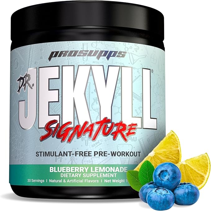 PROSUPPS L-Carnitine 3000 Stimulant Free Liquid Shots (Berry) Dr. Jekyll Signature Intense Focus, Energy & Pumps Pre-Workout Powder (Blueberry Lemonade) Bundle
