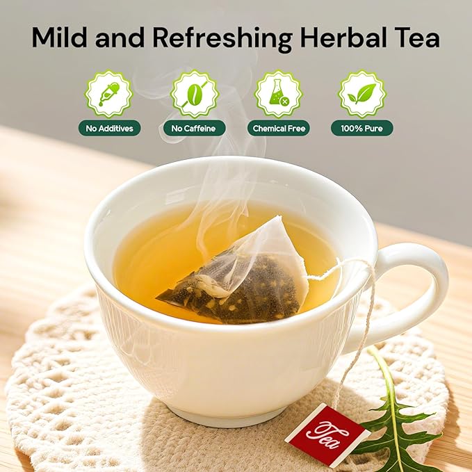 Dandelion Leaf and Root Tea bags, Natural Chinese Detox Herbal Dandelion Tea Support Liver & Kidney Health and Promote Digestion Te De Diente De Leon, Caffeine Free (100 Teabags)