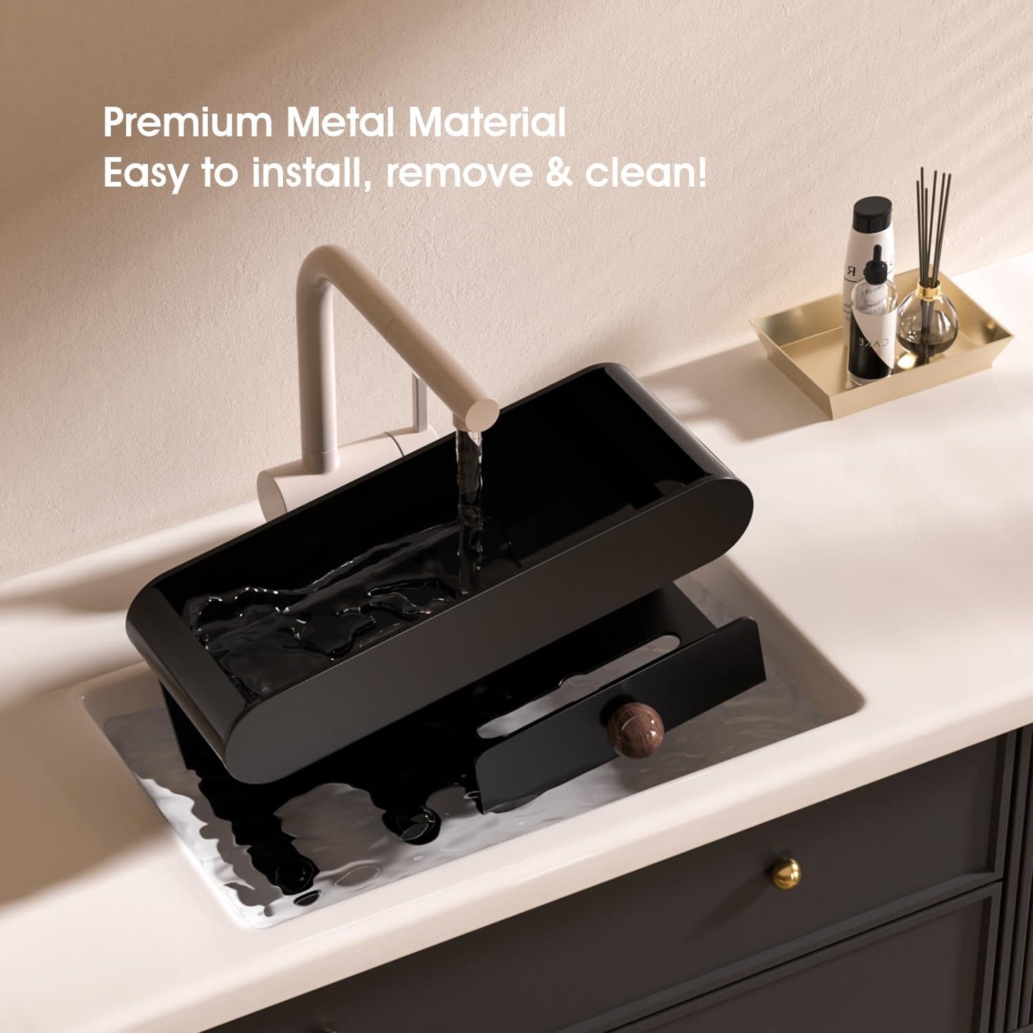 Universal Hair Dryer Holder, Hair Tool Organizer with Shelf for Bathroom, Hair Accessories Organizer for Blow Dryer, Curling Iron, Straightener