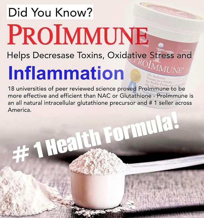 Glutathione Supplement 2 Month Supply of Glutathione Powder Precursor – ProImmune Immune Formulation 200® for Powerful Immune Support - Doctor-Formulated Antioxidant Complex, 62 Servings