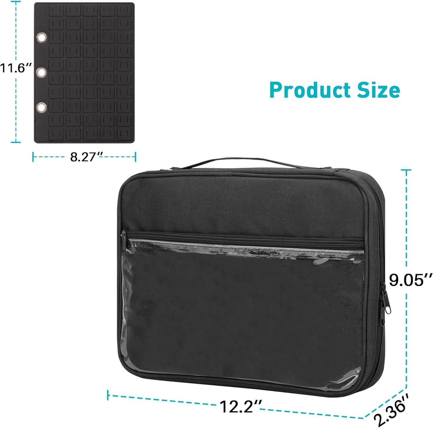 Enamel Pin Display Pages Pin Carrying Case, Pins Collection Storage Organizer Case, Travel Brooch Pin Display Bag (Pins Not Included)