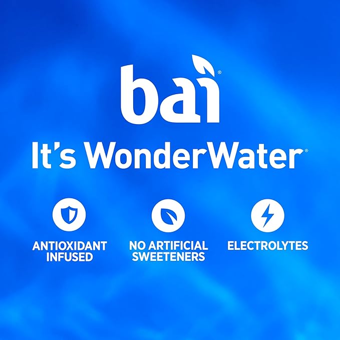 Bai Antioxidant Infused Water Beverage, Kupang Strawberry Kiwi, with Vitamin C and No Artificial Sweeteners, 18 Fluid Ounce Bottle, 12 Pack