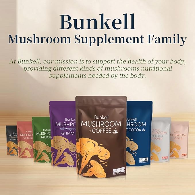 Ashwagandha Mushroom Powder, Adaptogenic 10 Mushrooms Complex w/ashwagandha - Lion's Mane, Reishi, Chaga & Maitake - Adaptogens Powder for Energy, Cognitive & Immune Support, 80 Servings