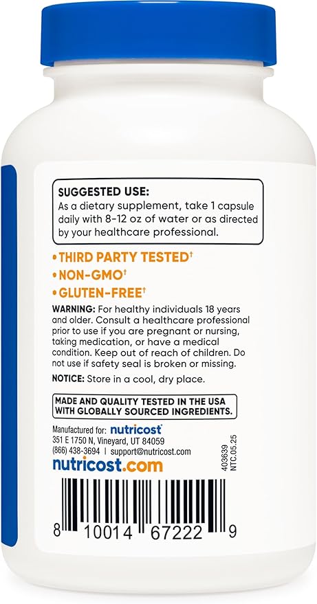 Nutricost P5P Vitamin B6 Supplement 50mg, 240 Capsules (Pyridoxal-5-Phosphate) - Vegetarian Friendly, Non-GMO, Gluten Free