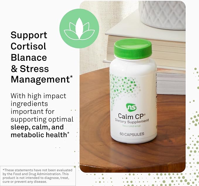 NeuroScience Neuro Adrenal Support Supplements for Women & Men - Daily Cortisol Supplement and Calming Aid - Promotes Calm Sleep, Immune Support & Healthy Cortisol Levels (60 Capsules)