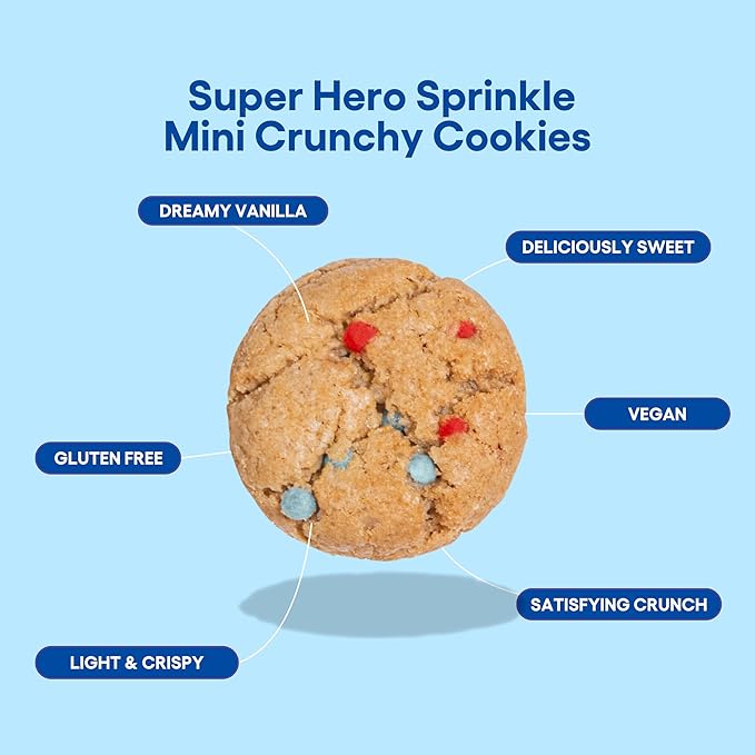 Partake Gluten Free Super Hero Spidey & Friends Sprinkle Cookies - Vegan - Free From the Top 9 Allergens Including Dairy, Wheat, Soy, Eggs, & Peanuts - Non GMO - Safe School & Office Snack (10 Packs, 0.67 oz)