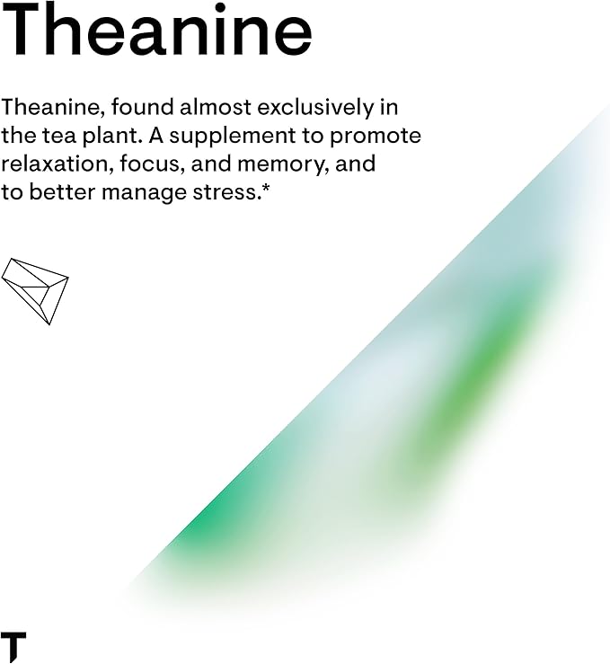 THORNE - Theanine - 200mg of L-Theanine - Support a Healthy Stress Response, Relaxation, and Focus - Increases Brain Alpha-Wave Production* - 90 Capsules