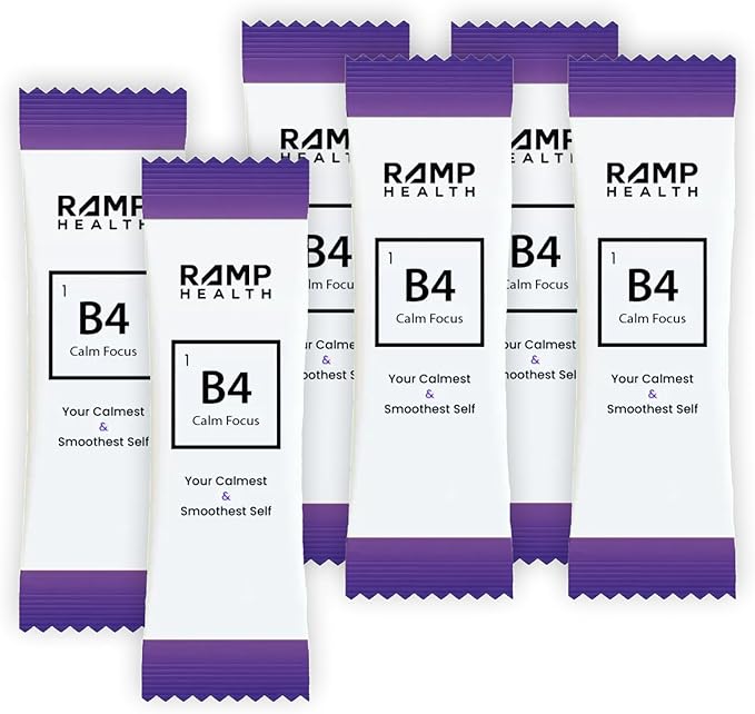 B4 - Supplement - Available in 6 Flavors - L-Theanine, Lemon Balm Extract, and More - 10 Count (10 Packets, Purple Rizz)