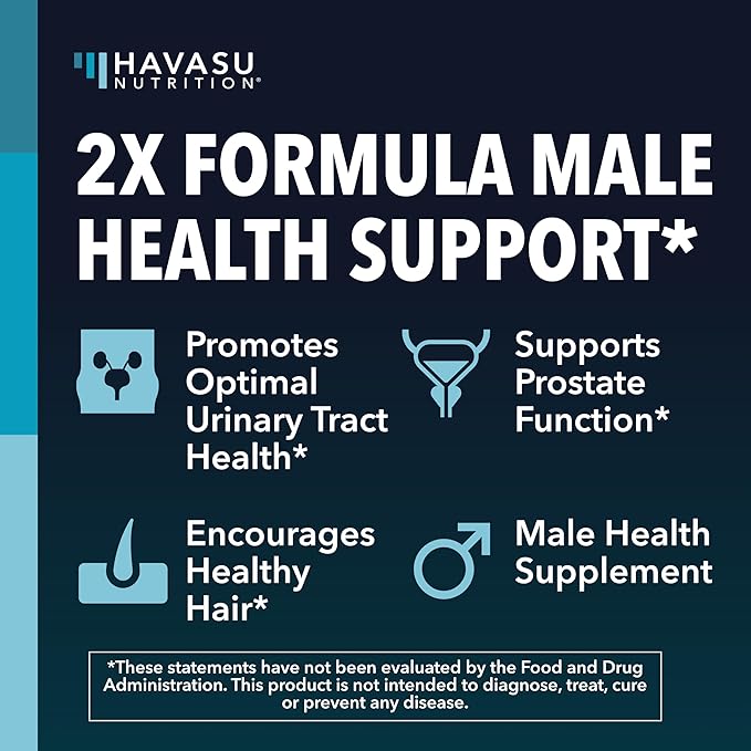 Saw Palmetto with Stinging Nettle Capsules - 2X Prostate Support Supplement for Men’s Health - 120 Count - DHT Blocker for Urinary Tract Function and Hair - Vegan, Non-GMO - 2 Month Supply