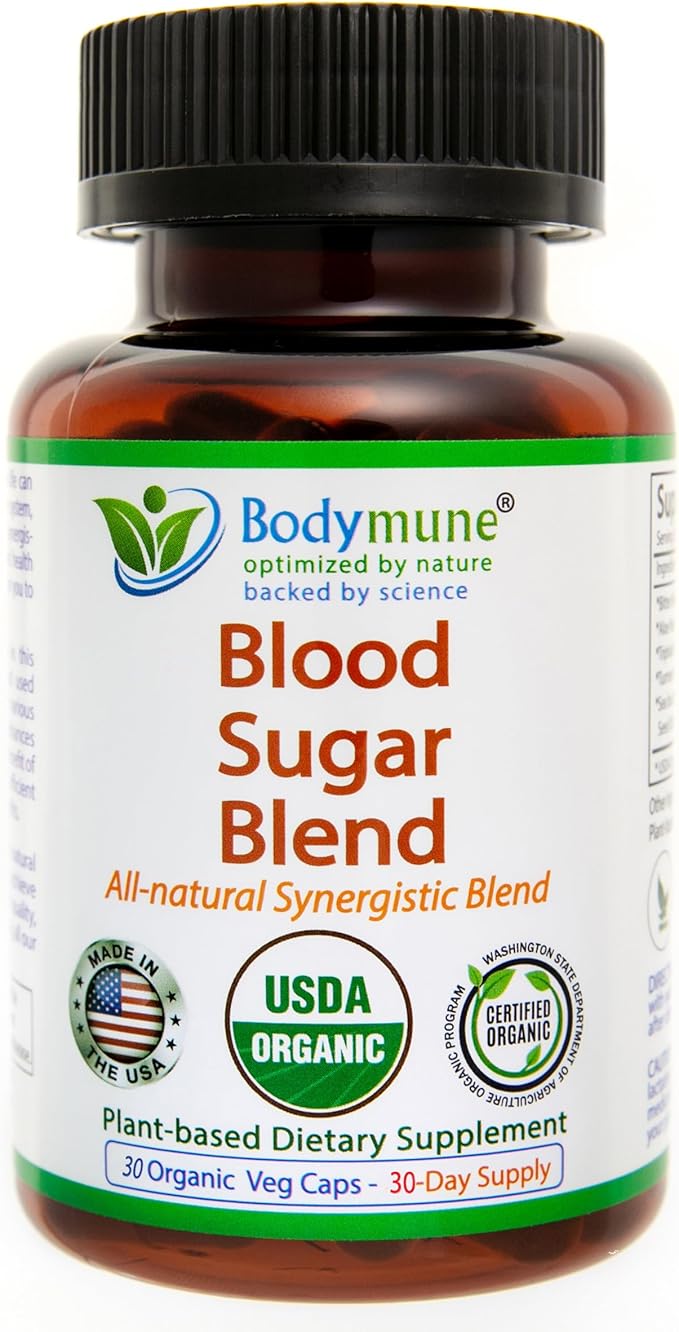USDA Organic Blood Sugar Blend | Supports Healthy Metabolism* | with Bitter Melon, Moringa, Aloe Vera, Nopal, Papaya Extracts & More | 30-Day Supply | Vegan & Non-GMO | USA-Made