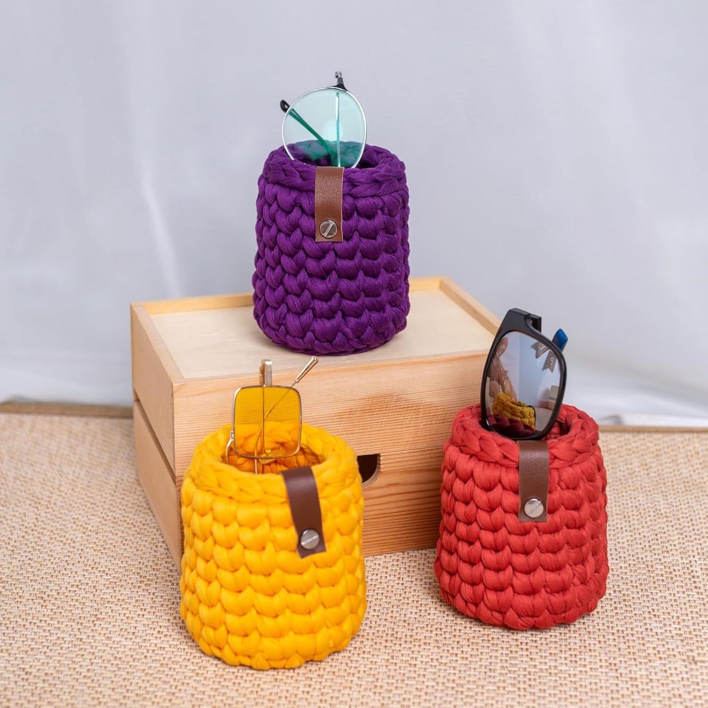 Handcrafted Eyeglass Holder Stand for Bedside or Desk - Small, Vertical Eyeglass Organizer - Soft, Sturdy Spectacle Stand - Ideal for Reading Glasses - Unique Eyeglasses Display Stand