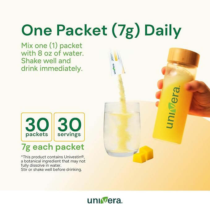 Univera RegeniCARE, Glucosamine, Chondroitin, MSM, Univestin, Joint Health, Joint Support, Easy to Carry (30ct, 7g Individual Packets)