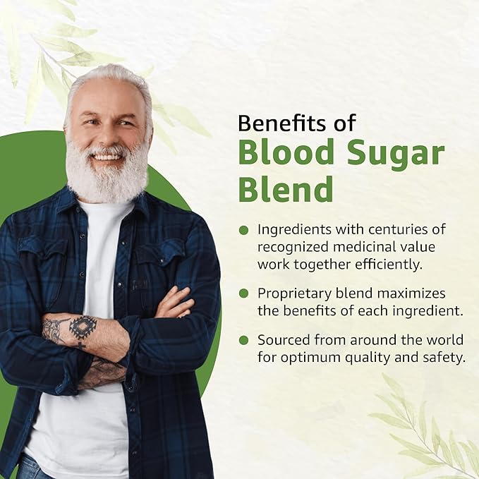 USDA Organic Blood Sugar Blend | Supports Healthy Metabolism* | with Bitter Melon, Moringa, Aloe Vera, Nopal, Papaya Extracts & More | 30-Day Supply | Vegan & Non-GMO | USA-Made