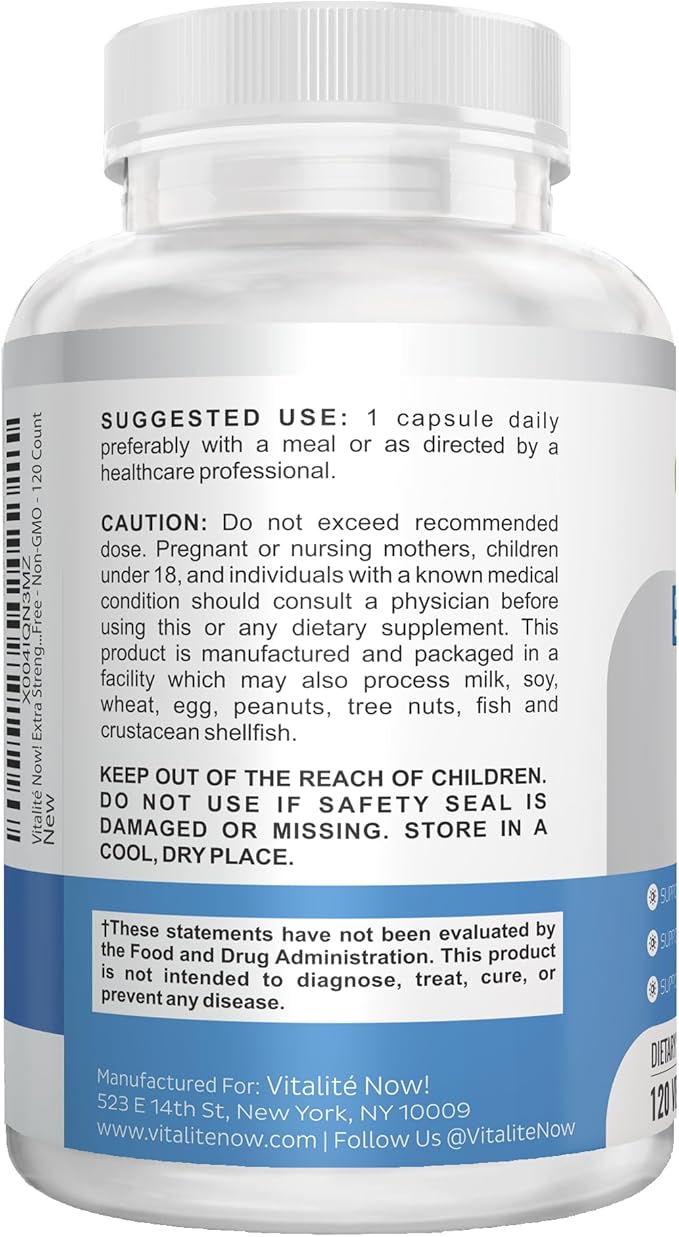 Extra Strength Mullein Capsules 10:1 Extract, Respiratory & Immune Health, Lung Cleanse, 100% Pure Whole Herb, Gluten Free, Non-GMO, 120 Count, 4 Month Supply, Made in The USA