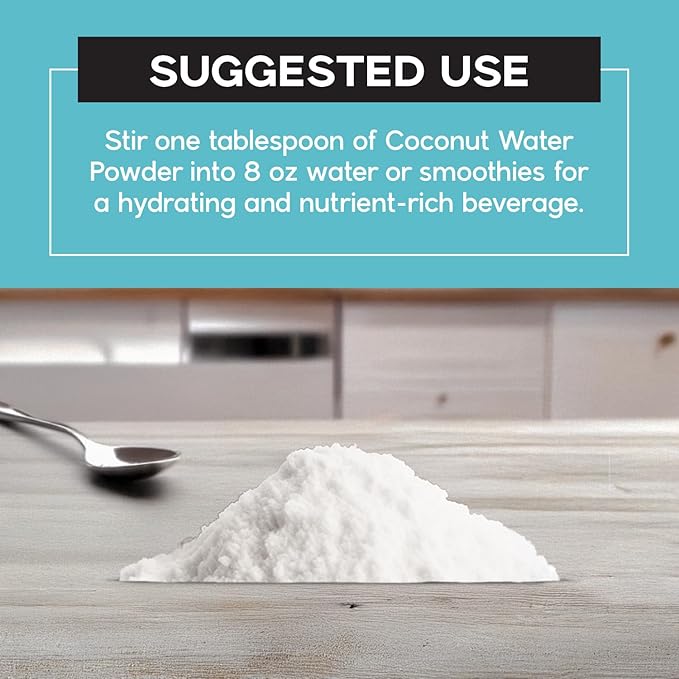 Dolce Superfoods Coconut Water Powder, Natural Electrolyte Powder for Daily Hydration & Wellness, Powdered Coconut Water with Potassium, Sodium, & Magnesium, 8oz