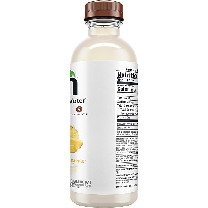 Bai Antioxidant Infused Water Beverage, Puna Coconut Pineapple, with Vitamin C and No Artificial Sweeteners, 18 Fluid Ounce Bottle, 6 Pack