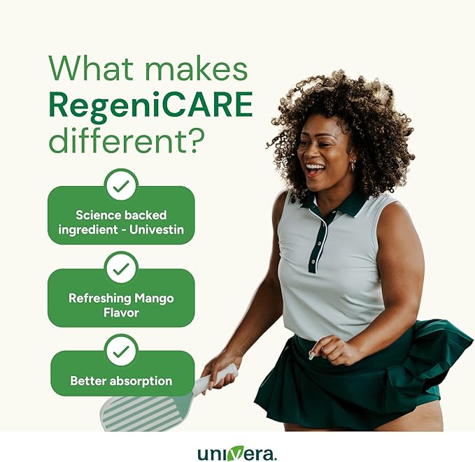 Univera RegeniCARE, Glucosamine, Chondroitin, MSM, Univestin, Joint Health, Joint Support, Easy to Carry (30ct, 7g Individual Packets)