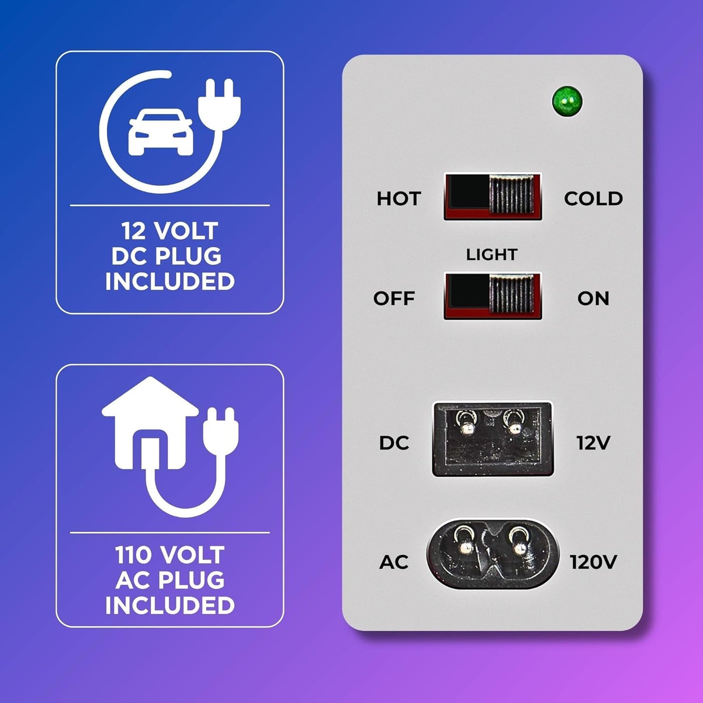 Coca-Cola 4L / 6-Can Mini Fridge with Multi-Color LED Light – Portable Thermoelectric 12V DC/110V AC Quiet Cooler/Warmer for Bedroom, Office, Car & Gaming Room – Mini Refrigerator for Drinks Skincare