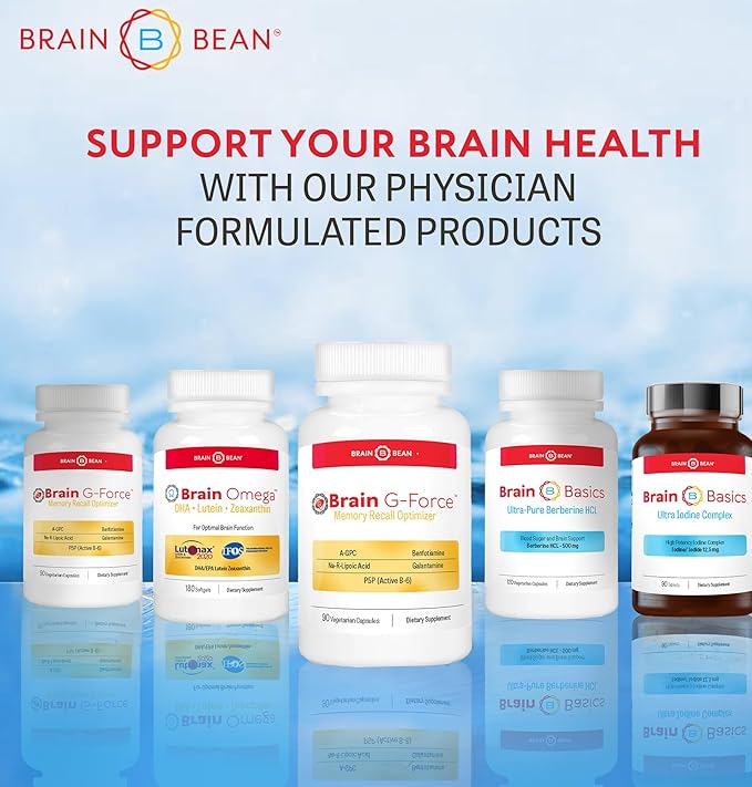 Brain G-Force | for Optimal Brain Function | with Galantamine, R-Lipoic Acid, A-GPC, and Benfotiamine | 45 Servings