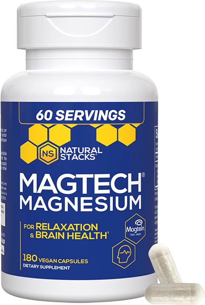 Natural Stacks Magtech Magnesium + Zen Magnesium Gummies Bundle - 4 Forms of Magnesium - Supports Brain Health & Stress Relief* - 210 Pieces