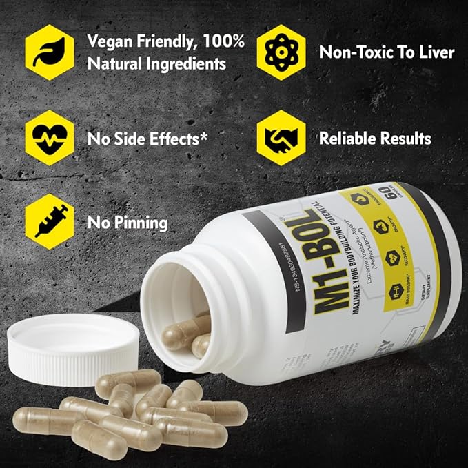 Avry Labs Extreme Anabolic Supplement – Dietary Supplement w/Turkesterone to Support Muscle Growth, Strength, Recovery & Naturally Support Optimal Testosterone Levels – Vegan, 60 Capsules