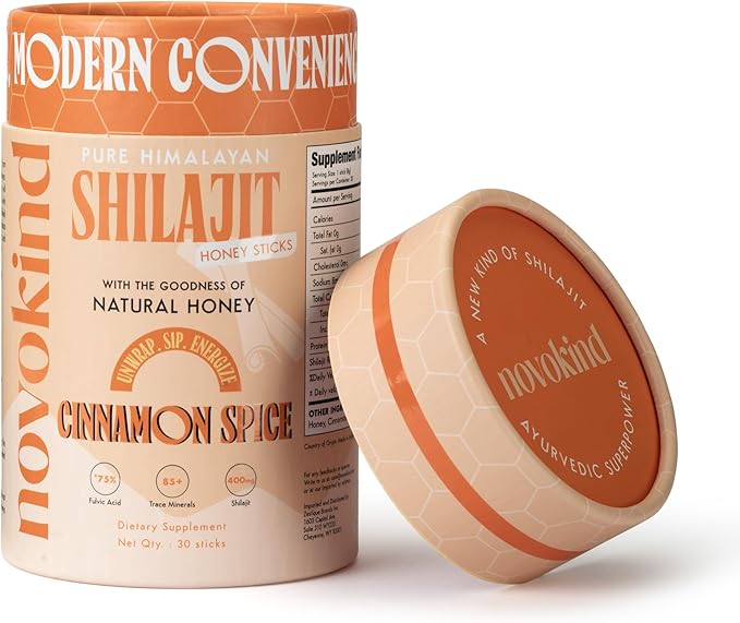 Pure Himalayan Shilajit for Men with Honey - Cinnamon, On-The-Go Energy Sticks & Immune Support for Women | 75%+ Fulvic Acid | 85+ Trace Minerals, 100% Natural, Pack of 30