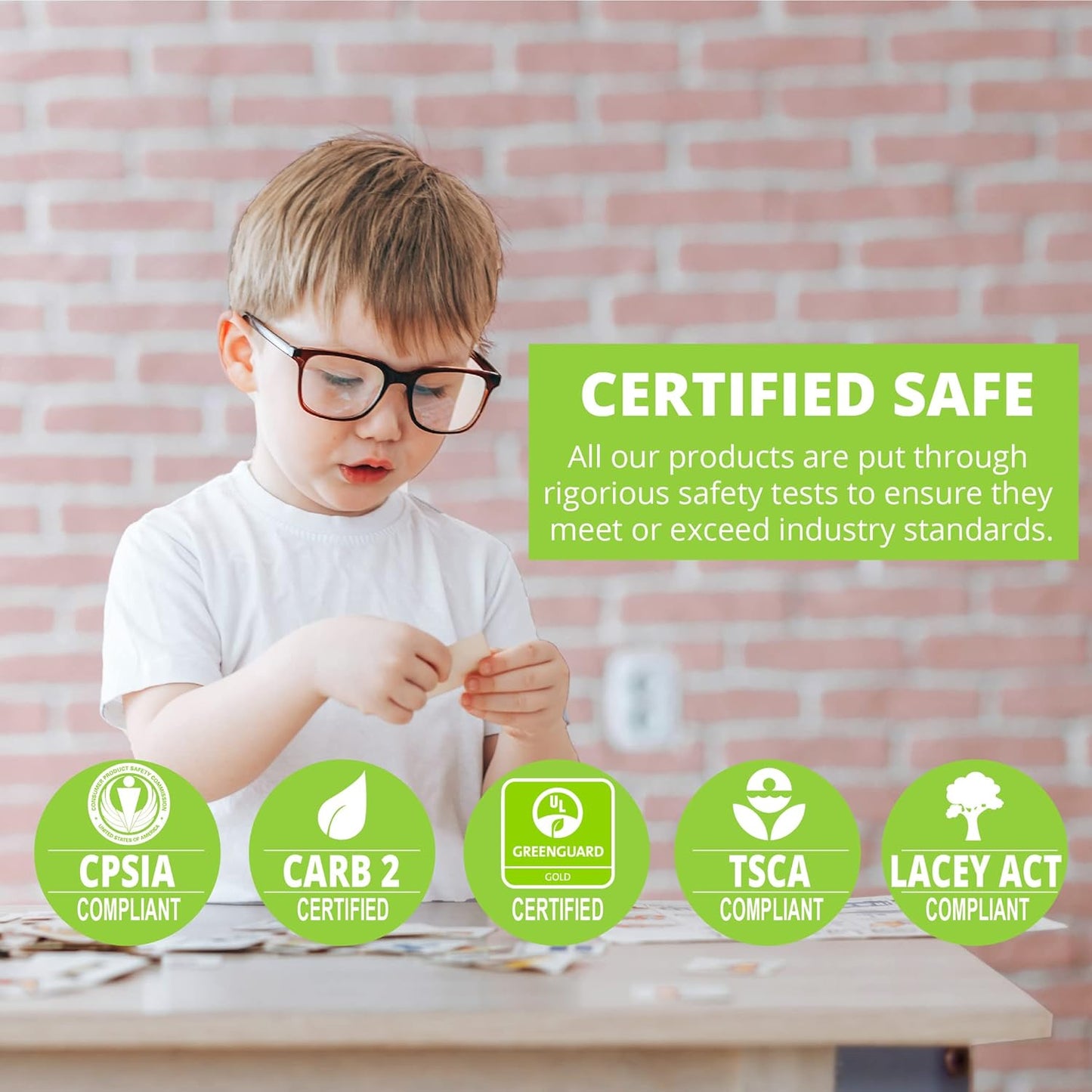 Contender 25 Block Storage Cabinet and Orange Bins, Wooden Toy Organizer, Art, Craft Supply Storage Unit in Natural Finish - Made in U.S.A., Greengaurd Gold Certified