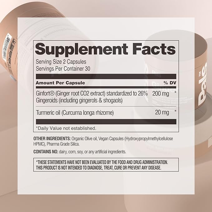 Pure Ginger Root Capsules Enh-12x: Ultra Potent 26% Gingeroids Extract Vegan Ginger Supplements for Nausea, Bloating & Menstrual Cramps, Support a Calm Stomach & Digestive Health, Non-GMO, (30 Days)