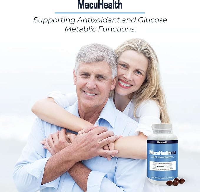 Macuhealth Daily Metabolic Triple Carotenoids, with EPA/DHA Omega-3 - Vital Minerals with Zinc – 180 Softgels for Long-Lasting Use