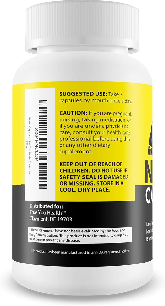 Neuro Capsules Pro Circulation - Nootropic Mind and Memory Support & Circulation Supplement - Memory Lift Focus Pills - Mind Nerve Freedom Ageless Brain Nectar Gold Brain Support Clear Flux Blood Flow
