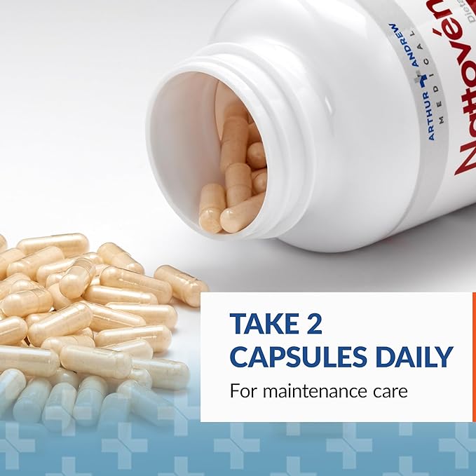 Arthur Andrew Medical, Nattovena, Pure Nattokinase Supplement, Double Strength 4,000 FUs per Capsule, 90
