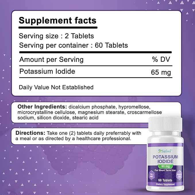 Potassium Iodide 65 mg Tablets per Serving